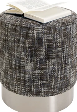 KARE Design Sgabello Berry High Silber grigio scuro Ø39cm - KARE> Pouf