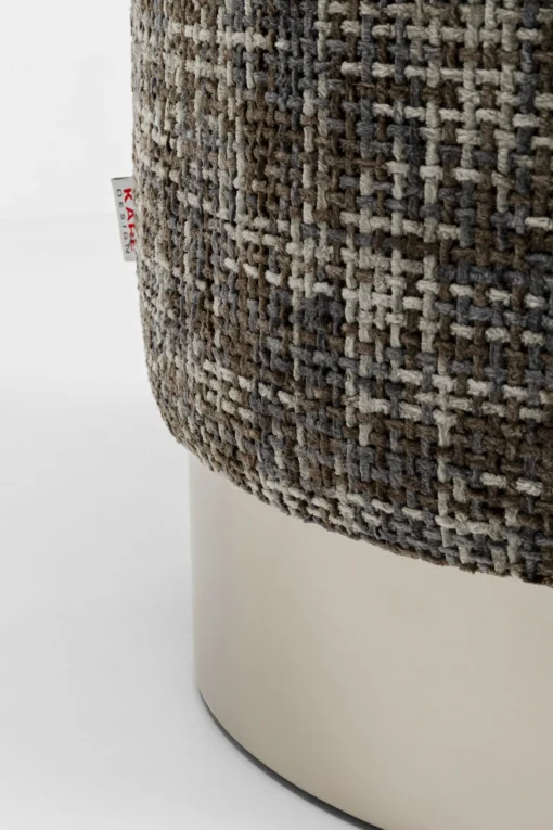 KARE Design Sgabello Berry High Silber grigio scuro Ø39cm - KARE> Pouf