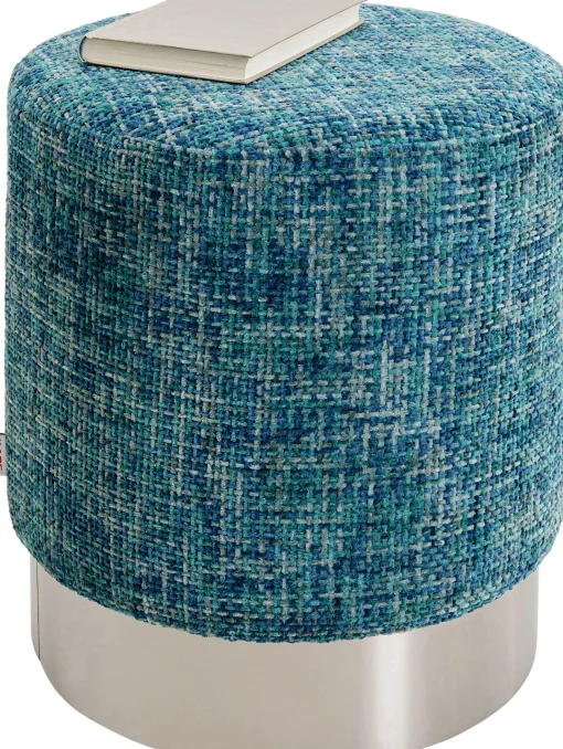 KARE Design Sgabello Berry High Silber blu chiaro Ø39cm - KARE> Pouf