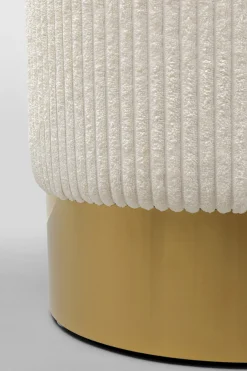 KARE Design Sgabello Cherry beige Cord Brass Ø35cm - KARE> Sgabello