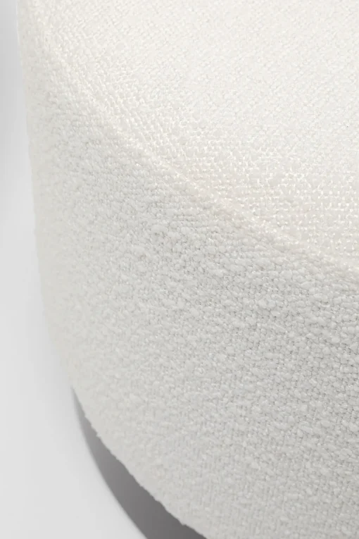 KARE Design Sgabello Cherry Boucle crema smoke Ø55cm - KARE> Pouf