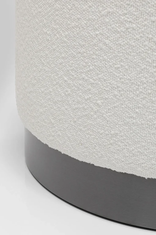 KARE Design Sgabello Cherry Boucle crema smoke Ø55cm - KARE> Pouf