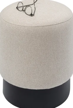 KARE Design Sgabello Cherry crema nero Ø36cm - KARE> Pouf