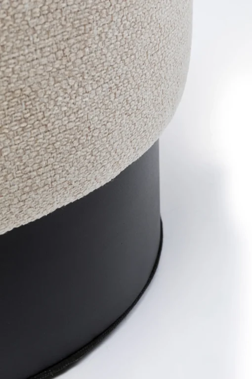 KARE Design Sgabello Cherry crema nero Ø36cm - KARE> Pouf