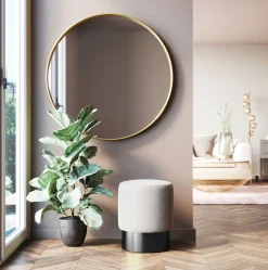KARE Design Sgabello Cherry crema nero Ø36cm - KARE></noscript> Pouf