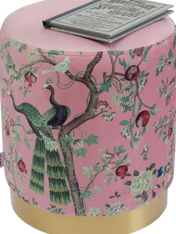 KARE Design Sgabello Cherry Peacock ottone Ø32cm - KARE> Pouf