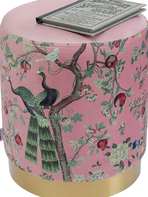 KARE Design Sgabello Cherry Peacock ottone Ø32cm - KARE> Pouf