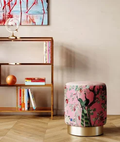KARE Design Sgabello Cherry Peacock ottone Ø32cm - KARE></noscript> Pouf