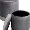 KARE Design Sgabello Cherry Storage grigio argento (2/Set) - KARE> Pouf