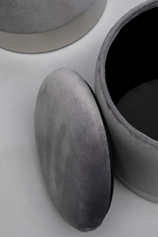 KARE Design Sgabello Cherry Storage grigio argento (2/Set) - KARE> Pouf