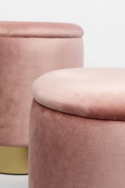 KARE Design Sgabello Cherry Storage Rose ottone (2/Set) - KARE></noscript> Pouf