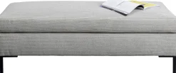 KARE Design Sgabello Gianni Cord grigio - KARE> Pouf