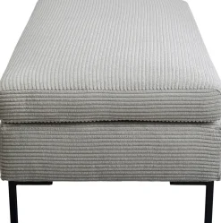 KARE Design Sgabello Gianni Cord grigio - KARE> Pouf