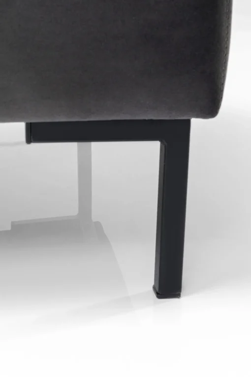 KARE Design Sgabello Gianni Velvet grigio nero - KARE> Pouf