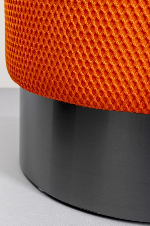 KARE Design Sgabello Jody arancione Mesh nero Ø35cm - KARE> Sgabello