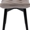 KARE Design Sgabello nero Vicky in velluto grigio 46x59 cm - KARE> Sgabello