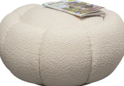 KARE Design Sgabello Peppo Bloom bianco Ø72cm - KARE> Pouf