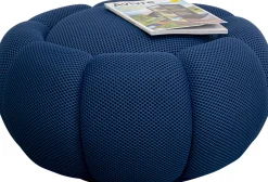 KARE Design Sgabello Peppo Bloom blu Ø76cm - KARE> Pouf