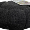 KARE Design Sgabello Peppo Bloom Melange nero Ø72cm - KARE> Pouf