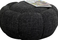 KARE Design Sgabello Peppo Bloom Melange nero Ø72cm - KARE> Pouf