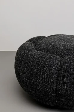 KARE Design Sgabello Peppo Bloom Melange nero Ø72cm - KARE> Pouf