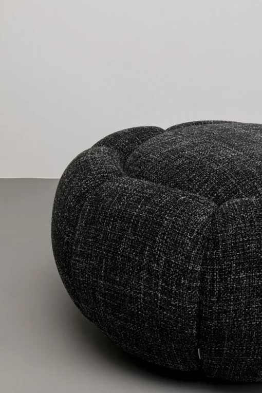 KARE Design Sgabello Peppo Bloom Melange nero Ø72cm - KARE> Pouf