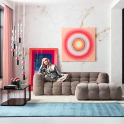 KARE Design Sgabello Salamanca grigio 125x80cm - KARE> Pouf