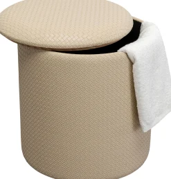 KARE Design Sgabello Venezia Storage Crema Ø40cm - KARE> Pouf