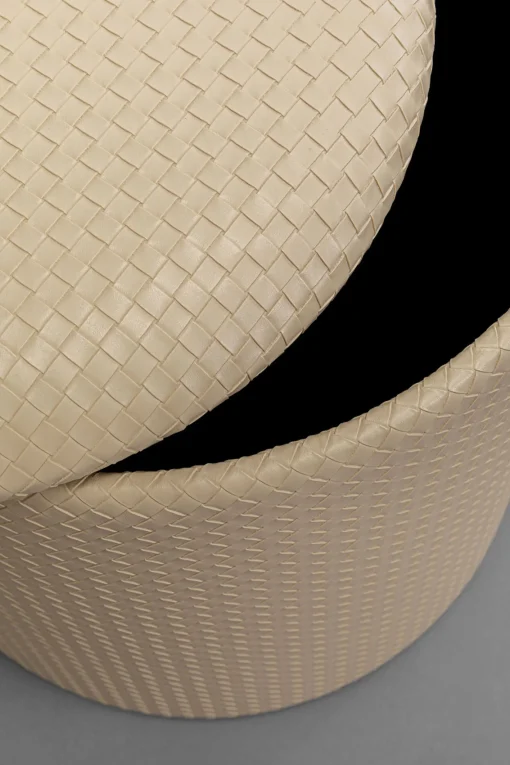 KARE Design Sgabello Venezia Storage Crema Ø40cm - KARE> Pouf