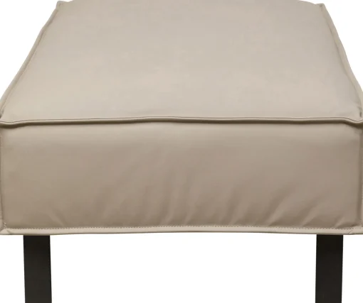 KARE Design Sgabello Victor pelle grigio - KARE> Pouf