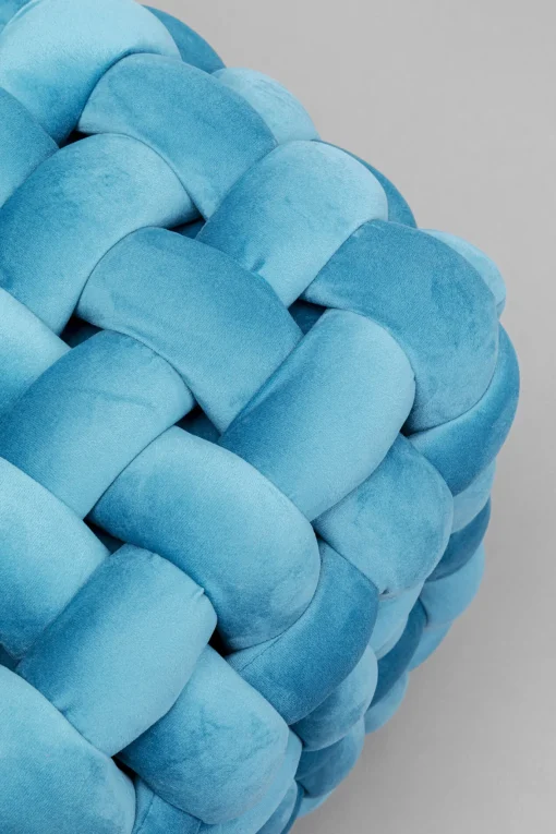 KARE Design Sgabello Weave Square blu 47x47cm - KARE> Pouf