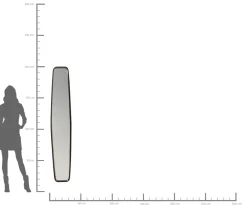 KARE Design SPECCHIO CLIP NERO 32X177CM - KARE> Specchi