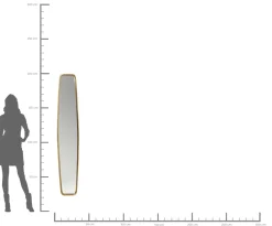 KARE Design SPECCHIO CLIP OTTONE 32X177CM - KARE> Specchi