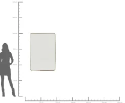 KARE Design SPECCHIO CURVE RETTANGOLARE OTTONE 80X120CM - KARE> Specchi