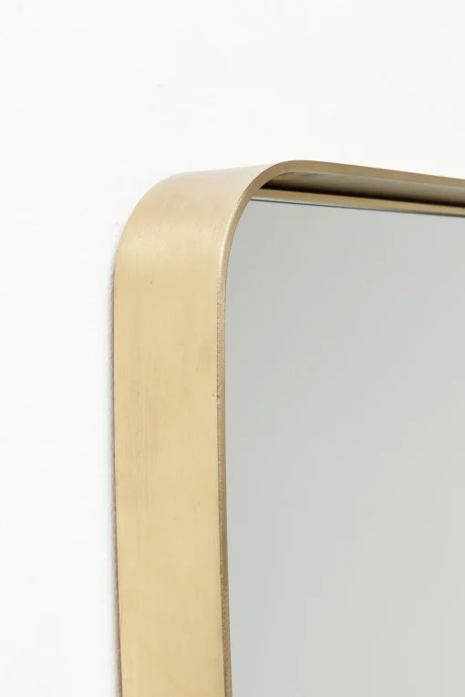 KARE Design SPECCHIO CURVE RETTANGOLARE OTTONE 80X120CM - KARE> Specchi