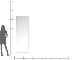 KARE Design Specchio Curve rettangolare rame 70x200 cm - KARE> Specchi