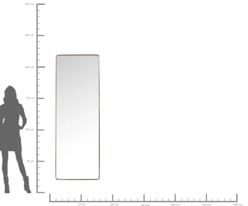 KARE Design Specchio Curve rettangolare rame 70x200 cm - KARE> Specchi