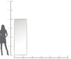 KARE Design Specchio Curve rettangolare ottone 70x200 cm - KARE> Specchi