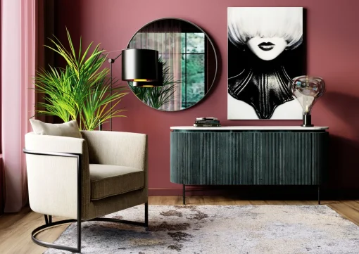 KARE Design Specchio Curvy MO look cromo Ø100 - KARE> Specchi