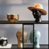 KARE Design Supporto per cuffie a forma di testa color marrone - KARE> Statuette Decorative