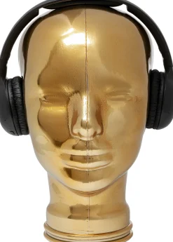 KARE Design Supporto per cuffie a forma di testa color oro - KARE> Statuette Decorative