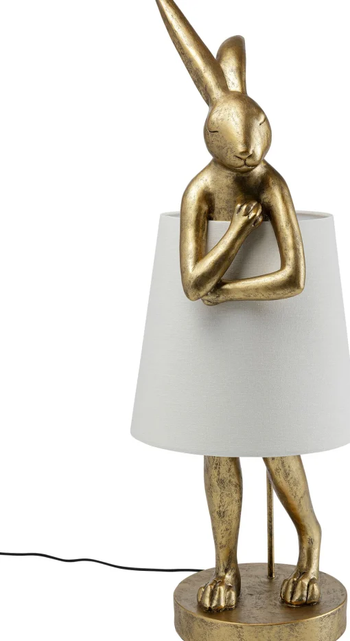 KARE Design TABLE LAMP ANIMAL RABBIT GOLD/WHITE 88CM - KARE> Lampade Da Tavolo