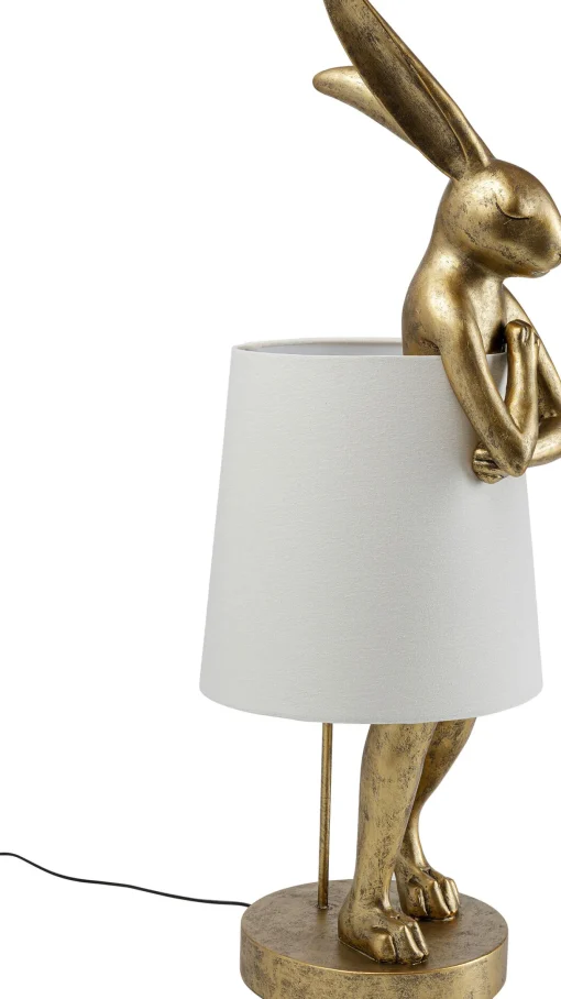 KARE Design TABLE LAMP ANIMAL RABBIT GOLD/WHITE 88CM - KARE> Lampade Da Tavolo