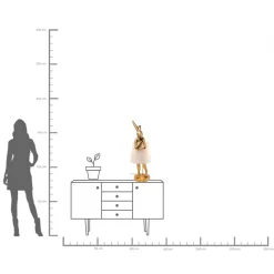 KARE Design TABLE LAMP ANIMAL RABBIT GOLD/WHITE 88CM - KARE></noscript> Lampade Da Tavolo