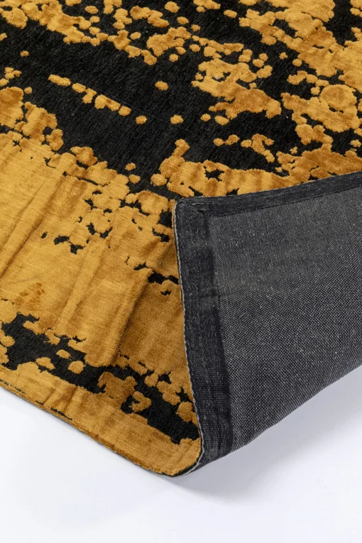 KARE Design Tappeto in tessuto "Silja" colori dorato e nero 170x240cm - KARE> Tappeti