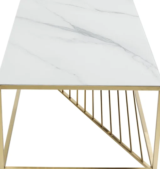KARE Design TAVOLINO DA CAFFÈ ART MARBLE VETRO 140X70CM - KARE> Tavolo Basso