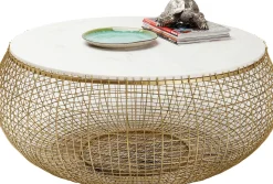 KARE Design Tavolino da caffè Cesta marmo-oro 100 cm - KARE> Tavolo Basso
