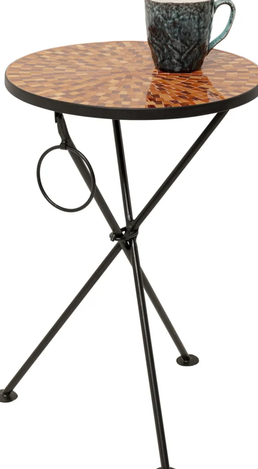 KARE Design Tavolino da caffè Clack Mosaic arancione Ø35cm - KARE> Tavolo Basso