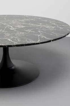 KARE Design Tavolino da caffé da Salotto Schickeria Marmo Nero Ø110cm - KARE> Tavolo Basso