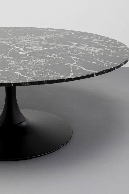 KARE Design Tavolino da caffé da Salotto Schickeria Marmo Nero Ø110cm - KARE> Tavolo Basso